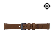 Designed for SAMSUNG BRALOBA ESSEX pótszíj (univerzális, 20 mm, valódi bőr) BARNA [Realme Watch] (5996457858804) okosóra kellék