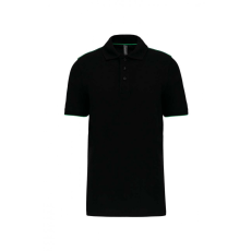 Designed To Work Férfi galléros póló Designed To Work WK270 Men'S Short-Sleeved Contrasting Daytoday polo Shirt -XL, Black/Yellow