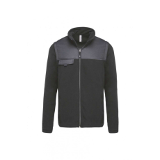 Designed To Work Uniszex kabát Designed To Work WK9105 Fleece Jacket With Removable Sleeves -L, Dark Grey