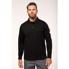 Designed To Work Uniszex pulóver Designed To Work WK4000 polo neck Sweatshirt -L, Dark Grey férfi pulóver, kardigán