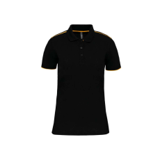  Designed To Work WK271 LADIES&- 039; SHORT-SLEEVED CONTRASTING DAYTODAY POLO SHIRT L