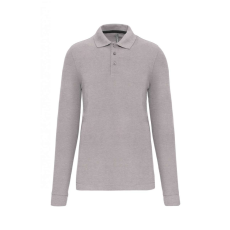 Designed To Work WK276 hosszú ujjú galléros férfi piké póló Designed To Work, Oxford Grey-M