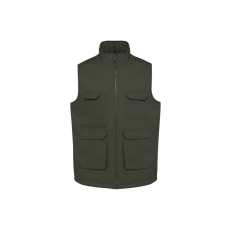 Designed To Work WK607 bélelt unisex mellény sok zsebbel Designed To Work, Dark Khaki-4XL