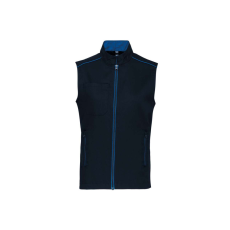 Designed To Work WK6148 férfi mellény három zsebbel és kontrasztos díszítésekkel Designed To Work, Navy/Light Royal Blue-4XL