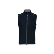 Designed To Work WK6148 férfi mellény három zsebbel és kontrasztos díszítésekkel Designed To Work, Navy/Silver-XL
