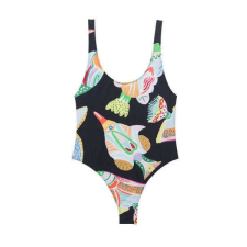 Desigual Coral fekete, mintás női fürdőruha – M fürdőruha, bikini