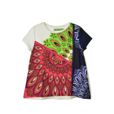 Desigual Desigual Winnipeg színes lány póló – 7-8 év gyerek póló