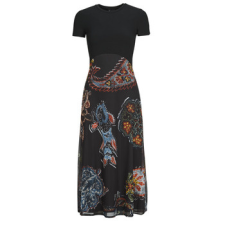Desigual Hosszú ruhák PAISLEY MESH LACROIX Fekete EU S női ruha