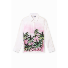 Desigual Jackson fehér, trópusi mintás lány ing – 5-6 év gyerek blúz