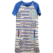 Desigual Lányruha - Kék Mandala - Rövid Ujjú lányka ruha