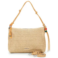 Desigual Válltáskák BAG HALF LOGO RAFFIA LEIRIA Bézs Egy méret kézitáska és bőrönd