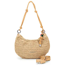 Desigual Válltáskák BAG HALF LOGO RAFFIA WAVERLY Bézs Egy méret kézitáska és bőrönd