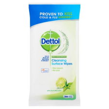 Dettol Dettol - antibakteriális felülettisztító kendő - lime-menta (36db) tisztító- és takarítószer, higiénia
