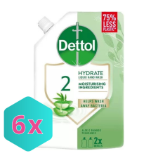  Dettol kézmosó gél UTÁNTÖLTŐ, hidratáló/aloe illattal, 500ml KARTON - 6 db tisztító- és takarítószer, higiénia