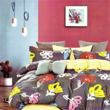 Devi Fashions ágyneműhuzat barna színes virágokkal lakástextília