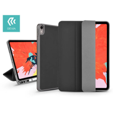 Devia Apple iPad Pro 12.9 (2018) védőtok (Smart Case) Apple Pencil tartóval - Devia Leather Case V2 - black tablet tok