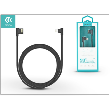 Devia Apple iPhone 5/5S/5C/SE/iPad 4/iPad Mini USB töltő- és adatkábel 1 m-es vezetékkel - Devia King 90 Double Angled for Lightning USB 2.4 - black tok és táska