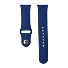 Devia Apple Watch 1-6, SE (42 / 44 mm) / Watch 7-8 (45 mm) / Watch Ultra (49 mm), szilikon pótszíj, állítható, Devia Delux Sport, sötétkék okosóra kellék