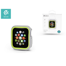 Devia Apple Watch 4 védőtok - Devia Dazzle Series 40 mm - ezüst/neon zöld okosóra kellék