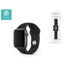 Devia Apple Watch lyukacsos sport szíj - Devia Deluxe Series Sport Band - 38/40 mm - black okosóra kellék