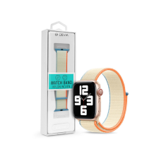 Devia Apple Watch szövet sport szíj - Devia Nylon Woven Deluxe Series Sport3 Watch Loop - 42/44/45/49 mm - cream white okosóra kellék