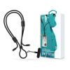Devia Devia Cable Pro5 Woven 60W PD Type-C/Type-C adat- és töltőkábel + nyakpánt 1.6m - fekete