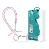 Devia Devia Cable Pro5 Woven 60W PD Type-C/Type-C adat- és töltőkábel + nyakpánt 1.6m - pink