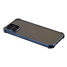 Devia Glitter Shockproof iPhone 12 Pro Max (6,7&quot;) ütésálló átlátszó hátlap tok kék kerettel tok és táska