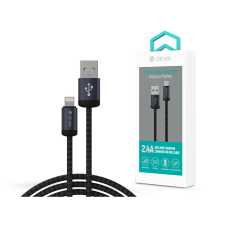 Devia Gracious Series v2 12W USB/Lightning adat-és töltőkábel 1m - fekete (ST108035) kábel és adapter