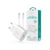 Devia hálózati töltő adapter Type-C bemenettel + Type-C - Type-C adatkábel - 25W - Devia Smart Series PD Quick Charger Set - fehér (ST383373)