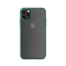 Devia Telefontok, iPhone 11 Pro hátlaptok, kemény, zöld kerettel, átlátszó, Devia Glimmer tok és táska