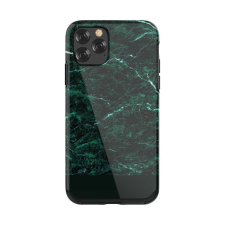 Devia Telefontok, iPhone 11 Pro Max hátlaptok, márvány mintás, zöld, Devia Marble tok és táska