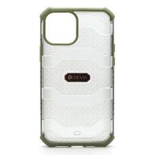 Devia Telefontok, iPhone 12 Mini hátlaptok, ütésálló, zöld kerettel, átlátszó, Devia Vanguard tok és táska