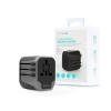 Devia többfunkciós globális hálózati töltő adapter (UK/EU/USA/USA/Japán/AU) -   Devia Global Multiple Function Charger - fekete (ST330865)