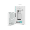 Devia Univerzális hordozható akkumulátor töltő - Devia Kintone Series V2 PD20W Magnet Wireless Charging Power Bank - Lightning + Type-C - 5000 mAh - fehér