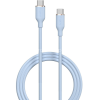 Devia USB Type-C töltő- és adatkábel, USB Type-C, 120 cm, 3000 mA, 60W, gyorstöltés, PD, Devia Jelly, EC632, világoskék