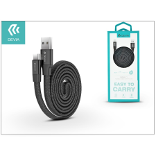 Devia USB - USB Type-C adat- és töltőkábel 80 cm-es vezetékkel - Devia Ring Y1 USB Type-C 2.4 Cable - black audió/videó kellék, kábel és adapter