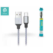 Devia USB- USB Type-C töltő- és adatkábel 1 m ezüst kék (ST304330) kábel és adapter
