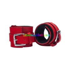 Devil Sticks - bőr bilincs (piros fekete) bilincs, kötöző