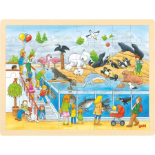 Dřevěnypuzzle Állatkerti Látogatás 48 darabos puzzle, kirakós
