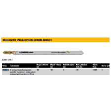 Dewalt Egyenes fűrészlap DeWalt szúrófűrészekhez (DT2084-QZ) fűrészlap