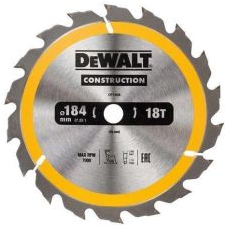 Dewalt faipari fűrésztárcsa 184mm 30mm 18z DT1941 (DT1941-QZ) fűrészlap