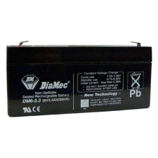 DIAMEC DM6-3.3 akkumulátor biztonságtechnikai rendszerekhez és elektromos játékokhoz biztonságtechnikai eszköz