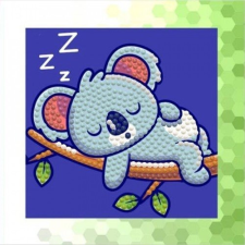 Diamond Dotz Dotzies képkészítő szett 13 x 13 cm - Koala (018-DTZ5017) kreatív és készségfejlesztő