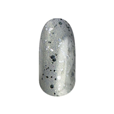 Diamond Nails Gél Lakk DN110 Arany csillám ezüst hexagonokkal lakk zselé