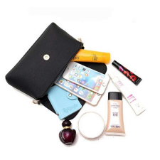  Diamond női elegáns alkalmi válltáska kerek csattal sötétkék aa-001669 kézitáska és bőrönd