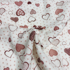 Diaper SZIVECSKE, szív mintás baba textilpelenka - piros mosható pelenka