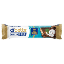 Dibette Dibette nas szelet kókusz ízű krémmel töltött tejcsokoládéba mártott ostya hozzáadott cukor nélkül 26 g reform élelmiszer