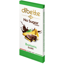  Dibette Nas banán ízű krémmel töltött étcsokoládé édesítőszerekkel 80g diabetikus termék