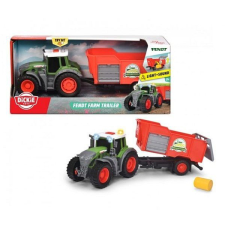 Dickie Fendt zöld traktor billenő utánfutóval 26 cm autópálya és játékautó